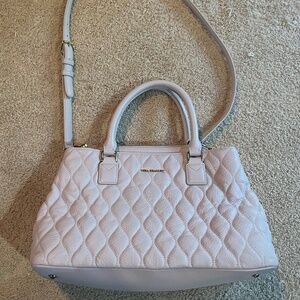 Vera Bradley Leather Emma Satchel Handbag light Cloud Gray